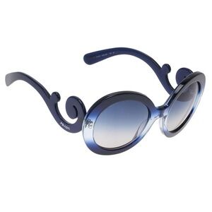 Prada Blue Round Baroque Sunglasses